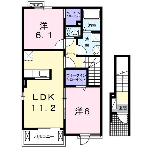 ユニゾン・Ｍ（201） 間取り図画像