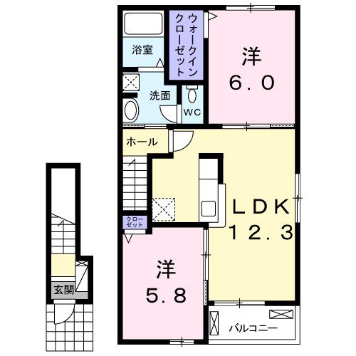 グリーンガーデンⅢ（205） 間取り図画像