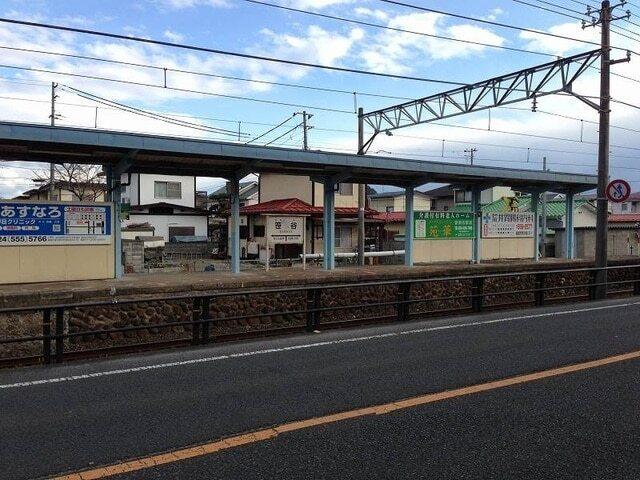 福島交通飯坂線　笹谷駅：550m