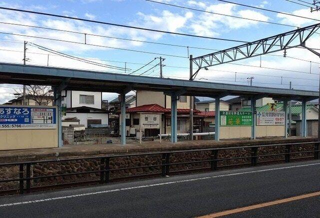 福島交通　飯坂線笹谷駅：1000m
