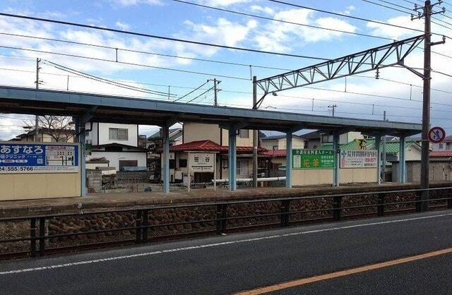 福島交通　飯坂線笹谷駅：500m