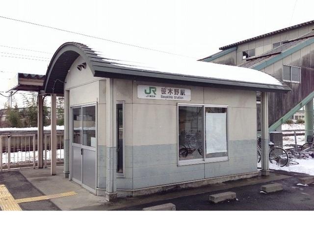 ＪＲ奥羽本線　笹木野駅：500m