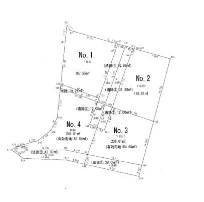 神原田分譲地№3 区画図