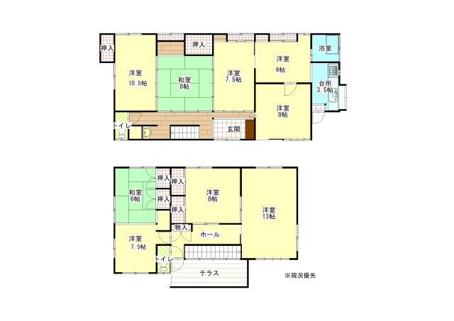 郡山市咲田1丁目中古 間取り図画像