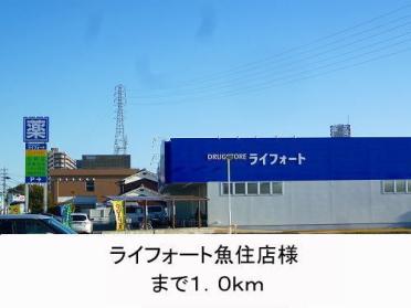 ドラッグストアライフォート魚住店：1177m