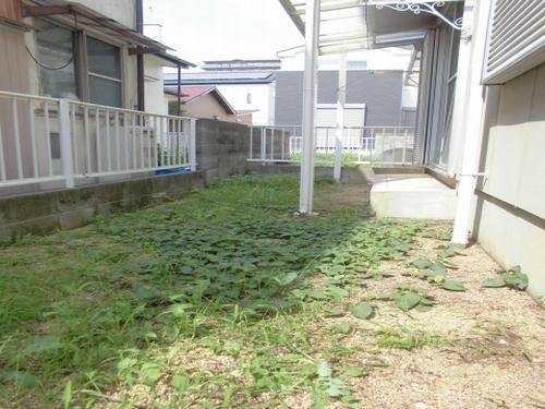 明石市硯町アパート 庭