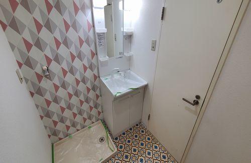 明石市硯町マンション 洗面