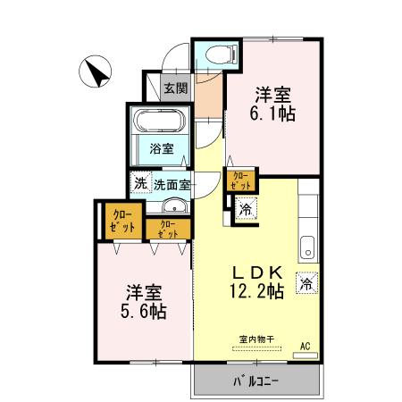 明石市大久保町谷八木アパート 間取り図画像