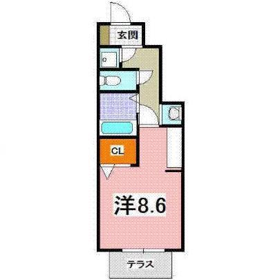 明石市二見町西二見アパート 間取り図画像