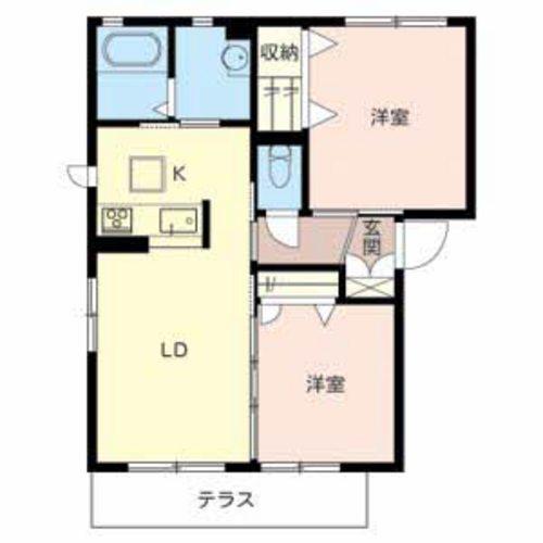 三木市志染町広野アパート 間取り図画像