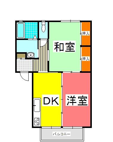 明石市大蔵谷奥アパート 間取り図画像