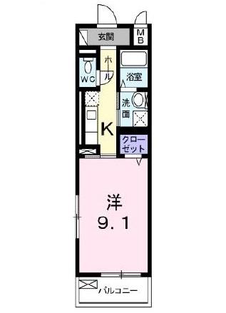 アンソレイユⅠ 間取り図画像
