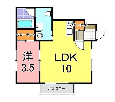 明石市藤が丘アパート 間取り図画像
