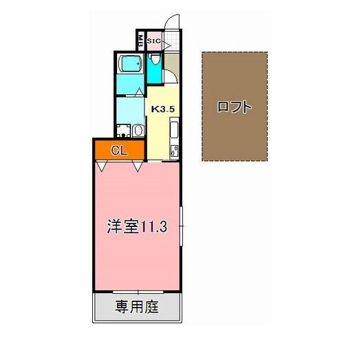 明石市新明町アパート 間取り図画像