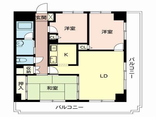 ヴァーチュアスあさぎり 間取り図画像