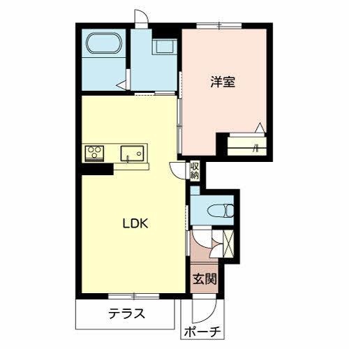 三木市福井アパート 間取り図画像