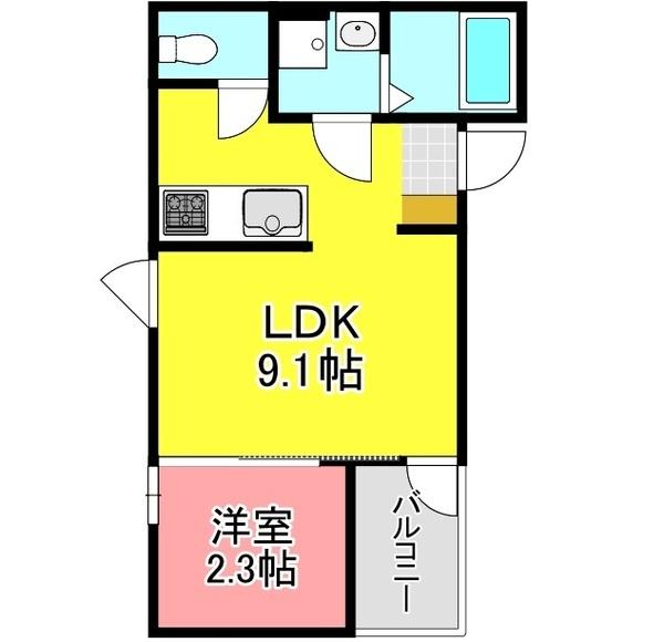 明石市樽屋町アパート 間取り図画像