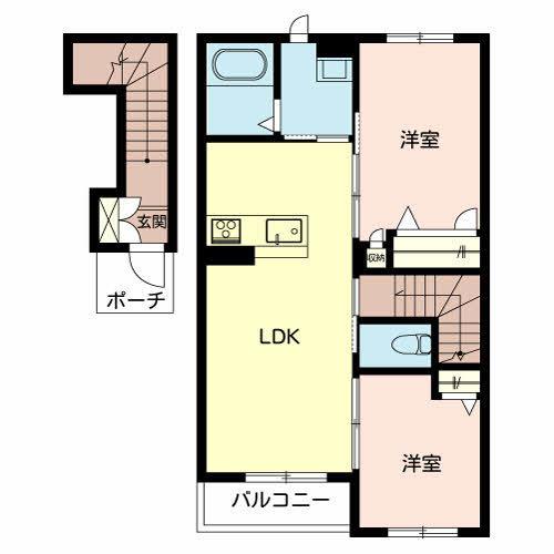 三木市大村アパート 間取り図画像