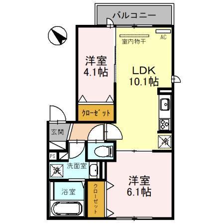 明石市沢野南町アパート 間取り図画像