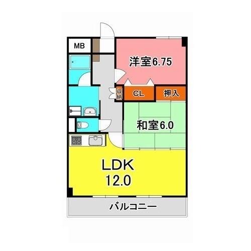 明石市旭が丘マンション 間取り図画像