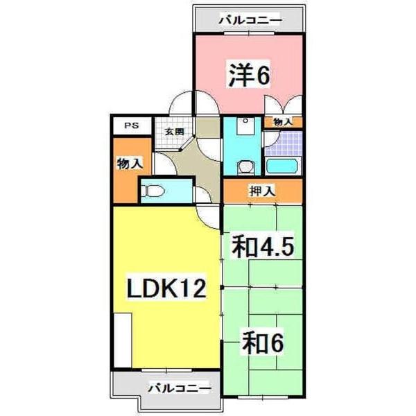 神戸市西区伊川谷町有瀬マンション 間取り図画像