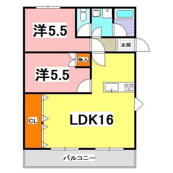 明石市朝霧北町マンション 間取り図画像