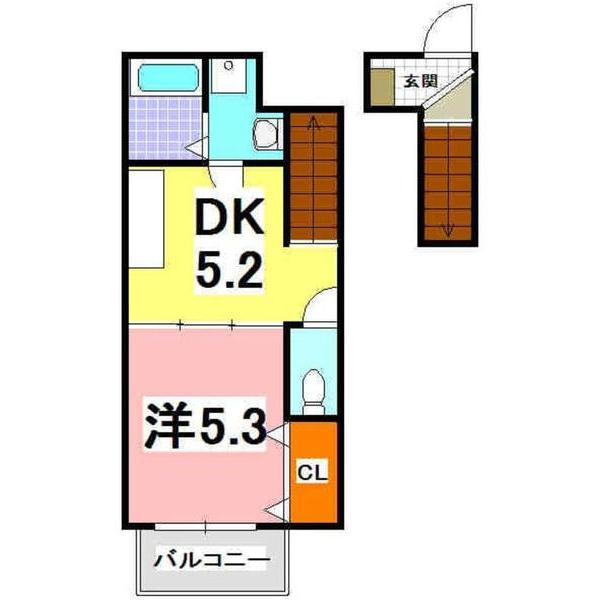 明石市二見町東二見アパート 間取り図画像
