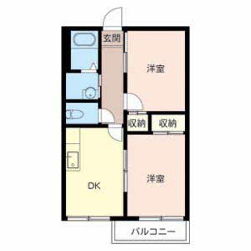 神戸市西区中野アパート 間取り図画像