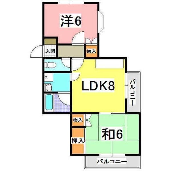 明石市太寺アパート 間取り図画像