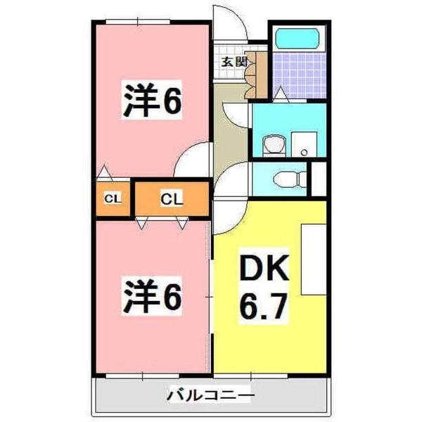 明石市日富美町アパート 間取り図画像