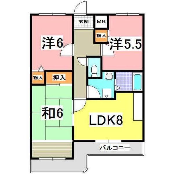 明石市大久保町大窪マンション 間取り図画像