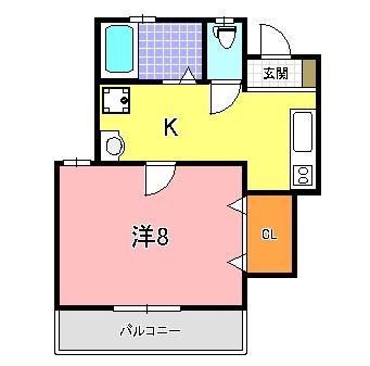 明石市上ノ丸アパート 間取り図画像