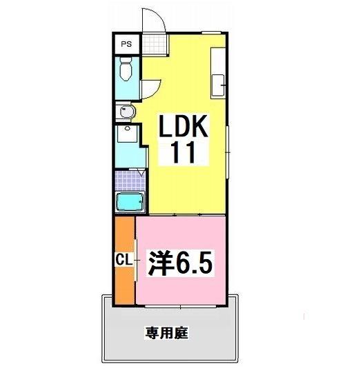 明石市西新町マンション 間取り図画像