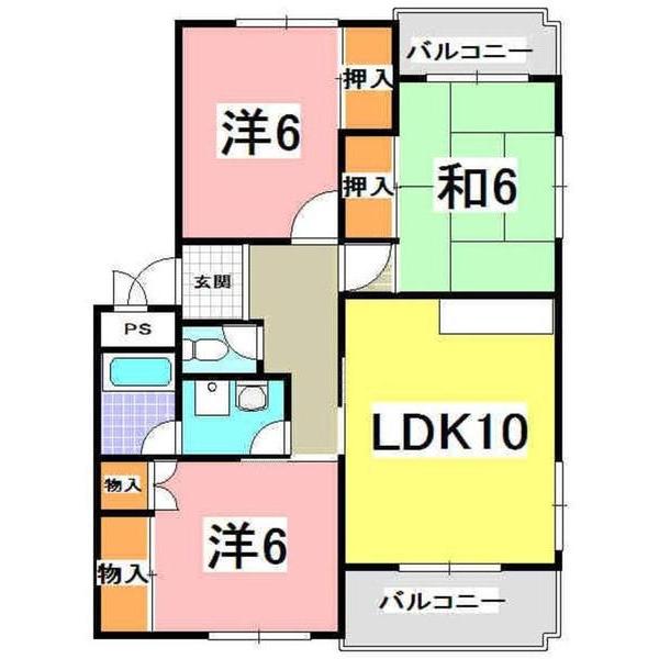 明石市小久保マンション 間取り図画像
