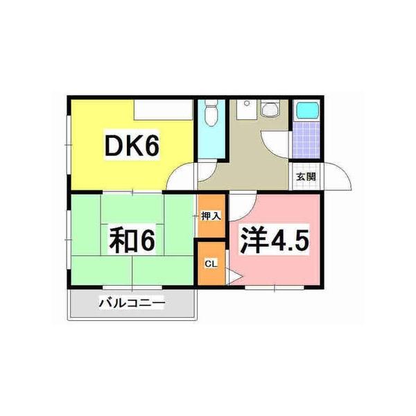 神戸市西区王塚台アパート 間取り図画像