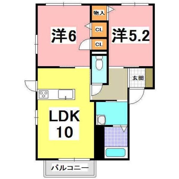 明石市鳥羽アパート 間取り図画像