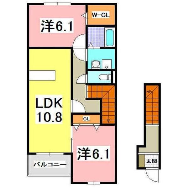 ユニヴェール　林崎松江 間取り図画像