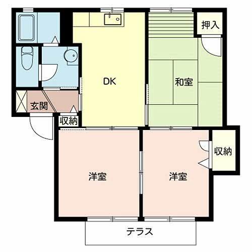 明石市大久保町西島アパート 間取り図画像