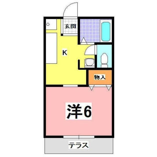 神戸市西区中野アパート 間取り図画像
