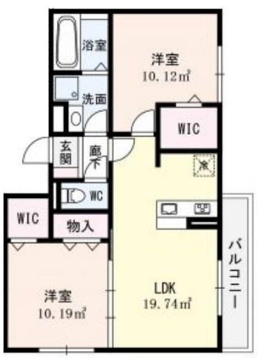 VIVALES明石（201） 間取り図画像