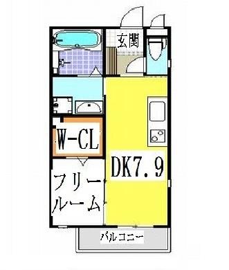 明石市二見町福里アパート 間取り図画像