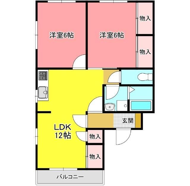 オネスティ１５（201） 間取り図画像