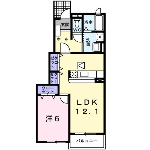 サンハイツⅢ（102） 間取り図画像