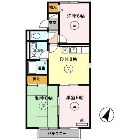プリシェール西明石　B（101） 間取り図画像