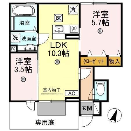 ウィット垂水Ⅱ（103） 間取り図画像