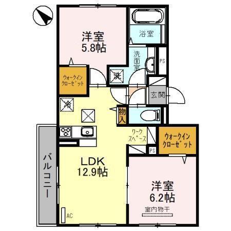 レ リヤン ファミリオⅧ（103） 間取り図画像