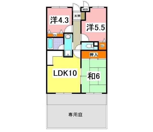 明石市太寺マンション 間取り図画像