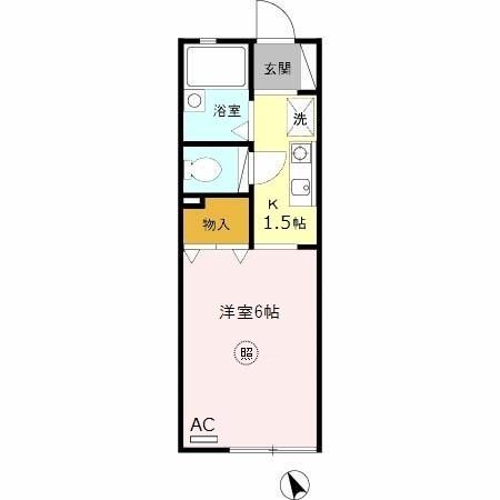 西舞子グリーンハウス（207） 間取り図画像