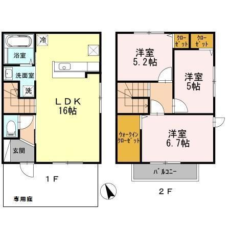 アルコバレーノⅤ（107） 間取り図画像