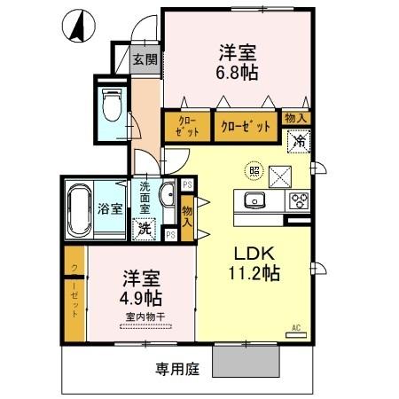 ヴィルヌーブ サンティーエ（101） 間取り図画像